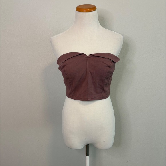 Intimately Free People NWOT Bandeau Sweetheart Neckline Mauve Purple‎ Medium - Picture 1 of 5